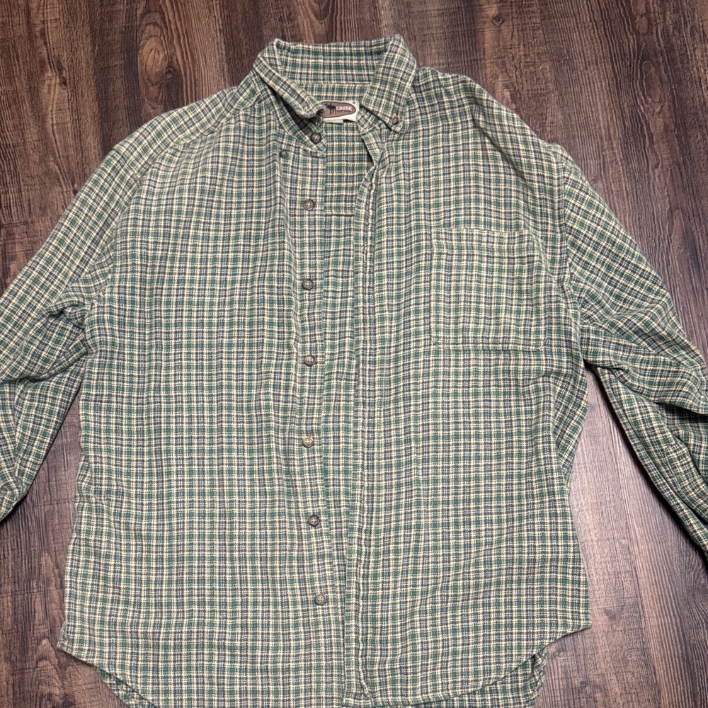 Brandy Melville Green Plaid Button Down Shirt